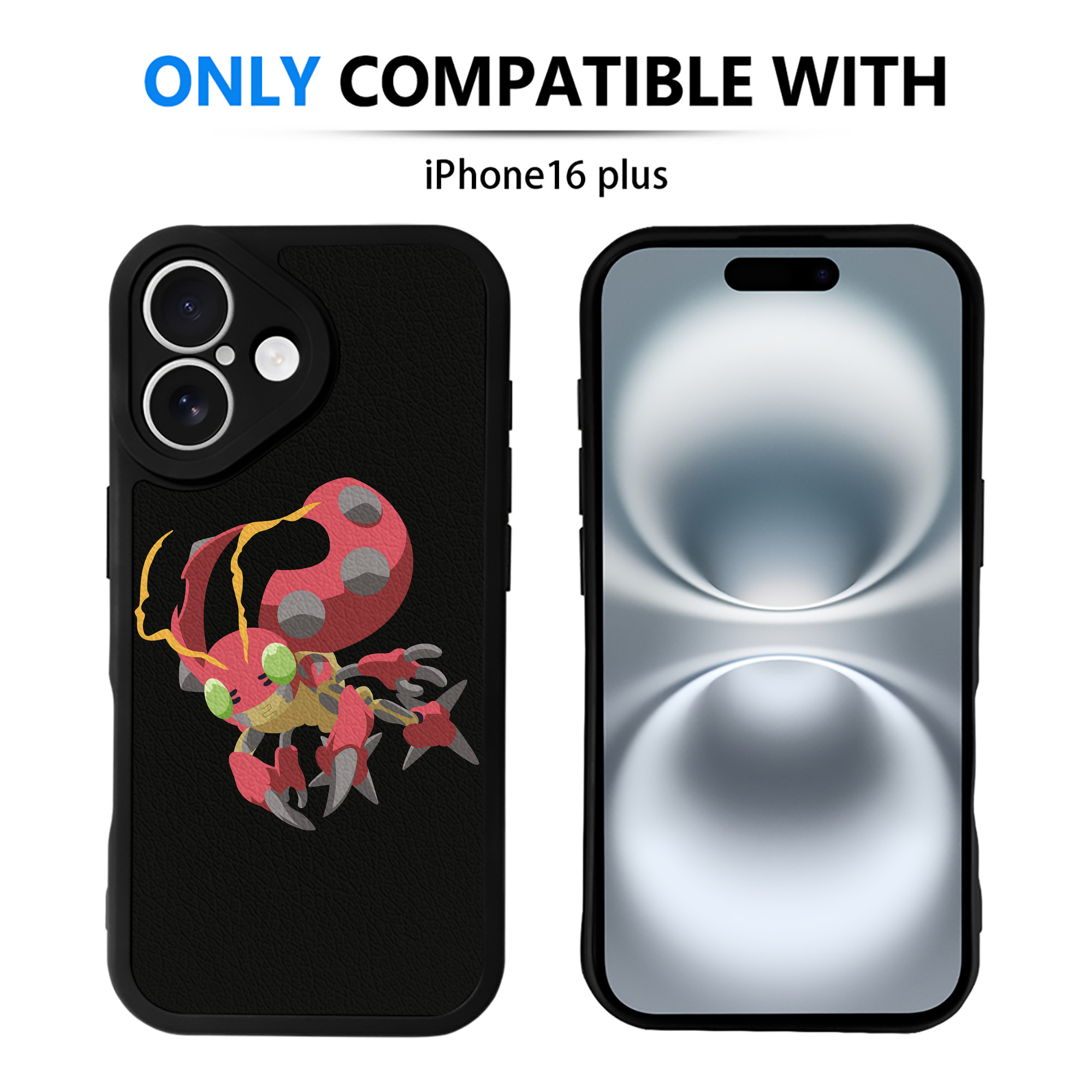（画像用） Digimon デジタルモンスター/デジモン 【iPhone 16シリーズ対応】シリコンスマホケース（レザー調） 材質：シリコン